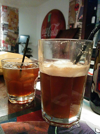 With a Hilton discount on drinks in Applejacks and a barman who wanted the practice, it was time to expeiment with cocktails