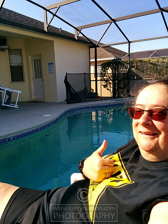 Chilling by the pool