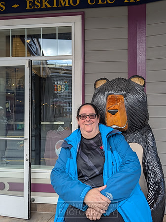 After spotting a bear while driving this seemed appropriate as I headed back to the ship.
