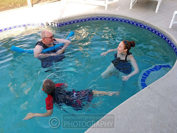 Enjoying the pool