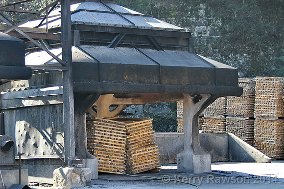 Wood ready to turn to charcoal