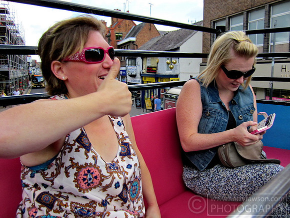 Emma's happy with her surprise - Becci joined us for the day