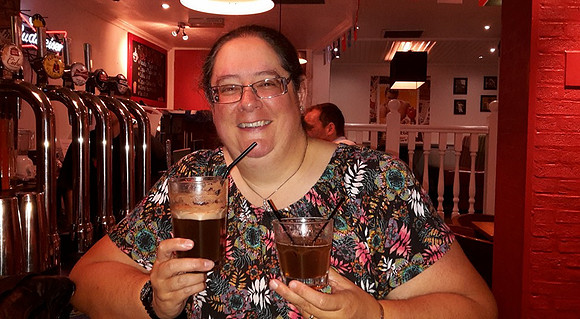 Two different versions of a Dr Pepper Bomb