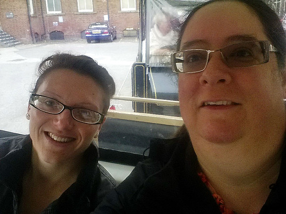A bumpy tram ride from the Railway museum to the minster wasn't good with a hangover was it Emma?