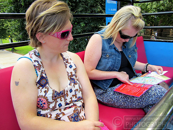 Becci's checking out where we're going next (not bad for someone who doesn't DO sightseeing, lol)