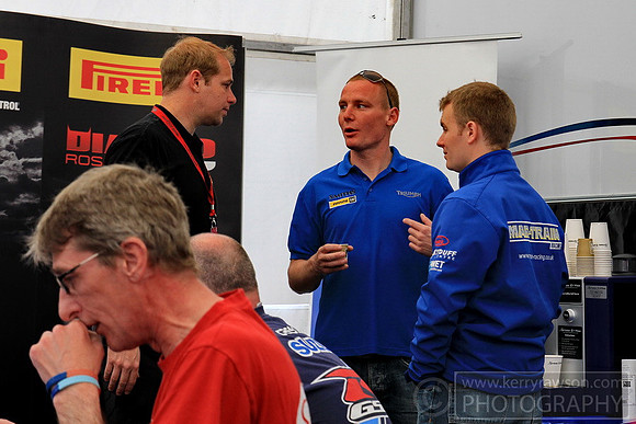 Sharing the hospitality area with Billy McConnel and Stuart Easton's team's to name but a few