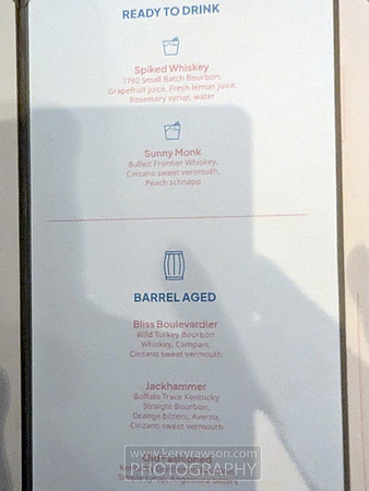 Time to sample the cocktails in the whiskey bar