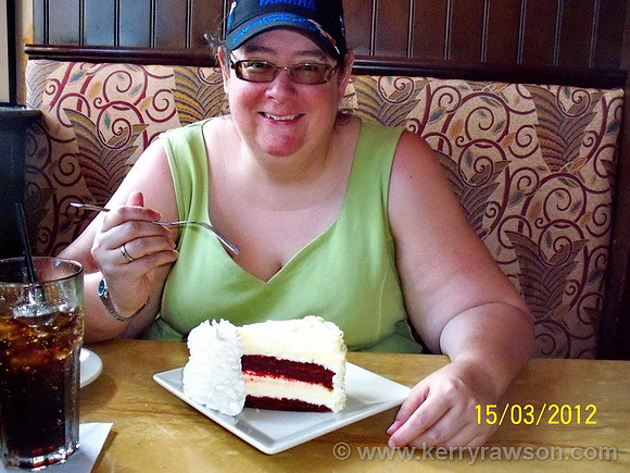 I can't not visit the Cheesecake Factory while in Orlando - Red Velvet for me