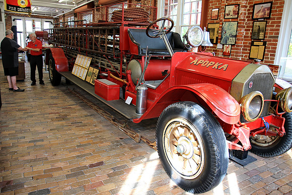 This ladder truck had enough on the reach the tallest buildings at the time