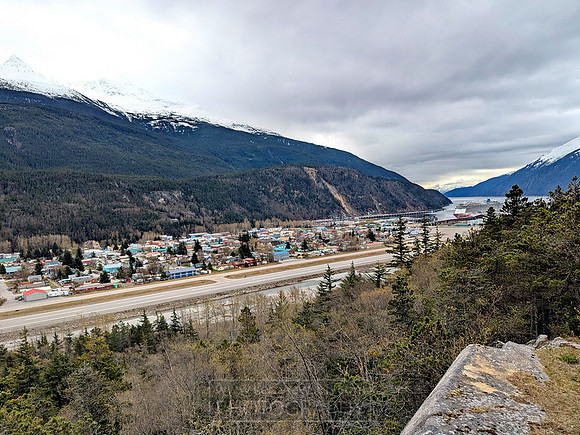 View over looking the town