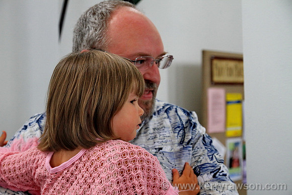 Jasmin watches with Uncle Markie