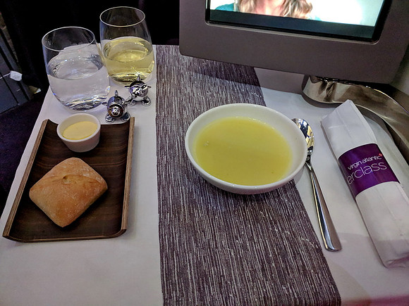 I think I'll have white wine with the soup (Dinner for One pun intended)