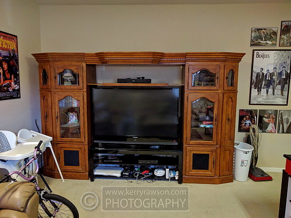 Game room TV was massive