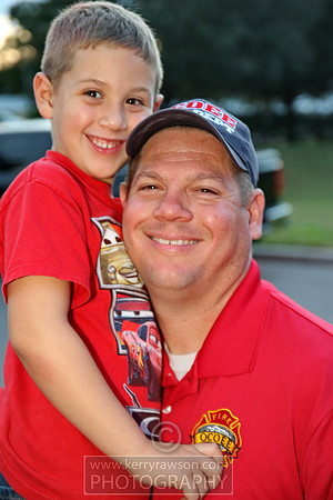 Father and son ready for Santa