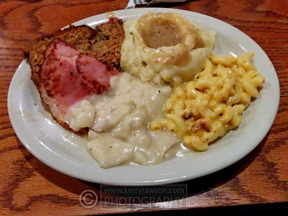 My yummy meatloaf, chicken dumplings and Gammon sampler
