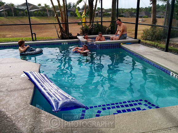 Relaxing in the pool