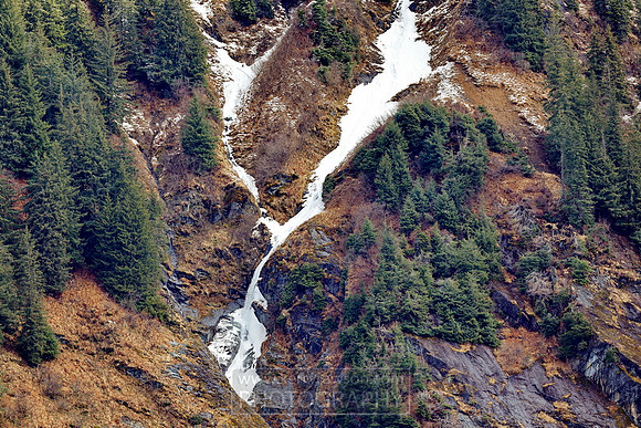 A waterfall in the ice