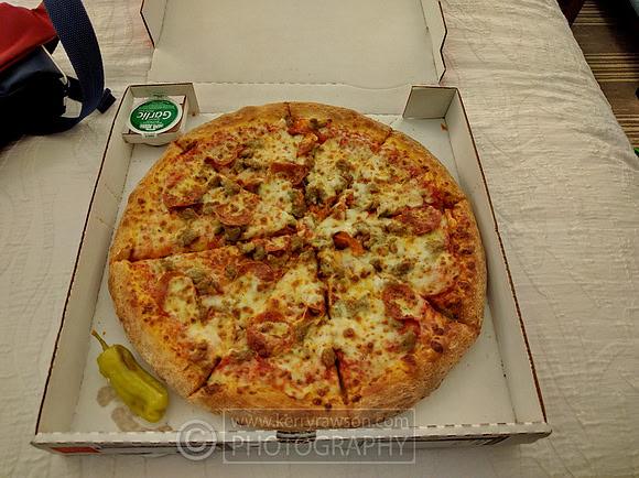 No sunset is complete without a post sunset Papa John's