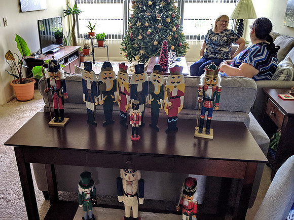 Love the rest of the holiday season decorations about the apartment