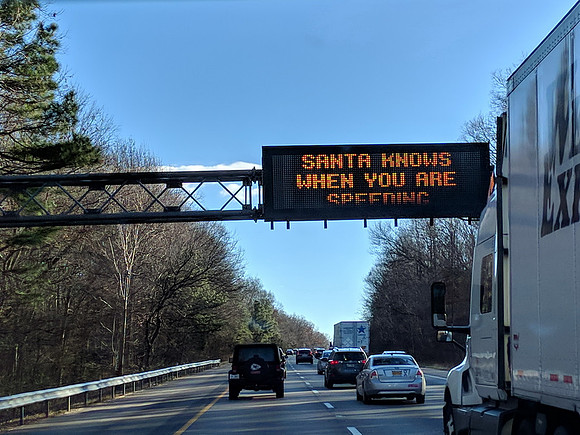 Not much chance of that in this traffic