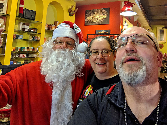 Found Santa having a cheeky break on Xmas Eve in Corona Cigar