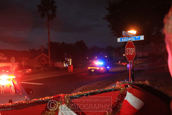 Police car leading the parade